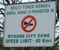 Mysore horn regulations seem to be ignored...