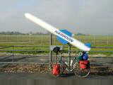 Bicycle rocket?  Missiles on display outside Port Hueneme